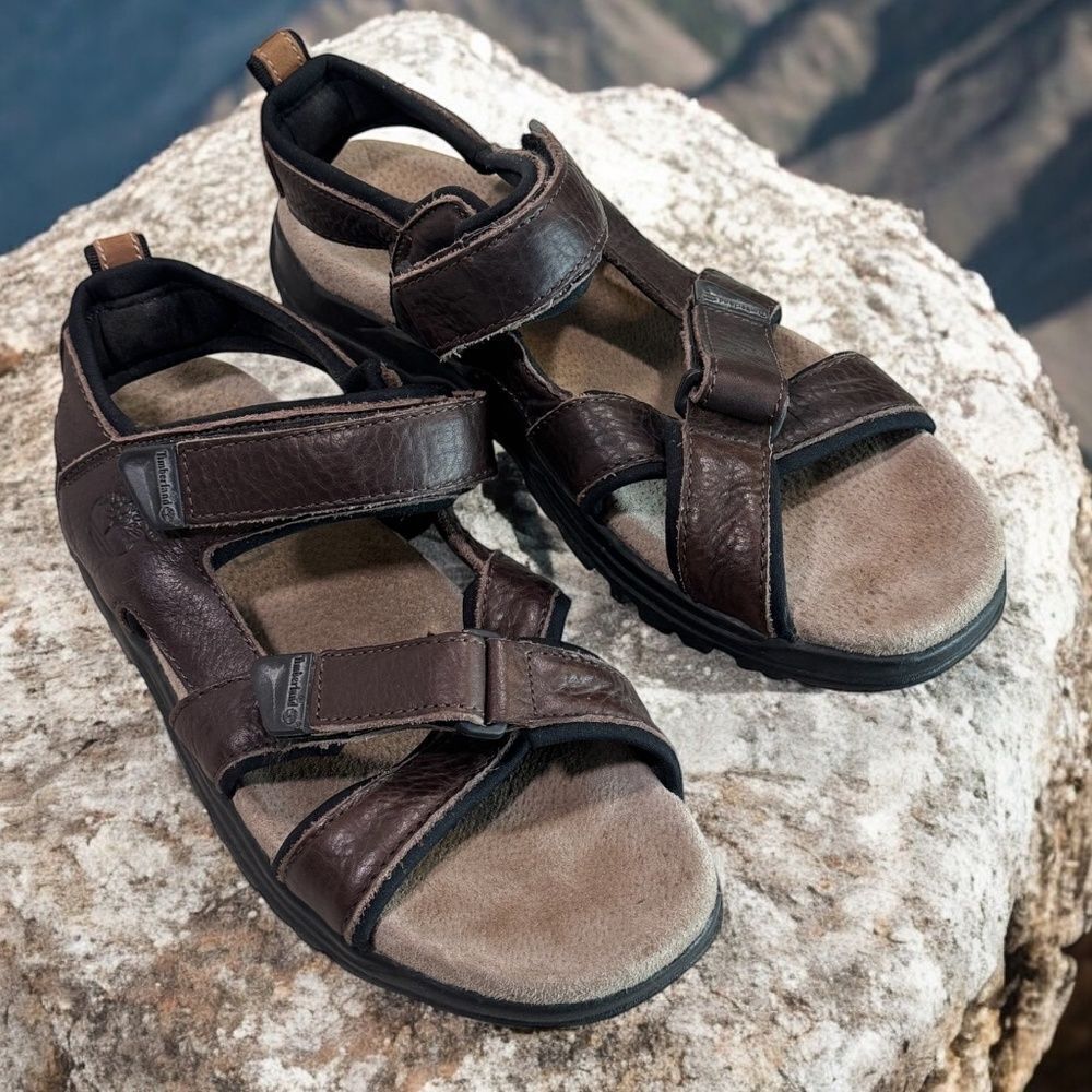 Timberland Sandal Open Toe Hook and Loop Leather Mens Size 10M